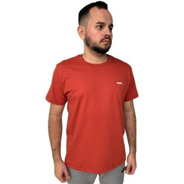 Imagem de Camiseta Masculina Gola Careca Basica com Estampa Fatal Surf, Vermelho