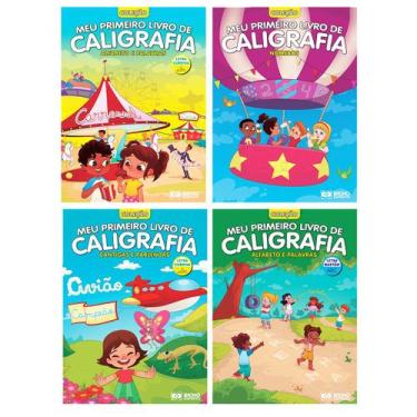 Imagem de Meu primeiro Livro de Caligrafia Cartilha Infantil 4 Volumes - Rideel 