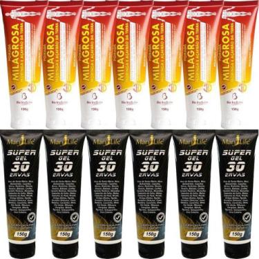 Imagem de Revenda 7 Pomada Milagrosa 150G + 6 Super Gel 30 Ervas 150G - Bio Inst