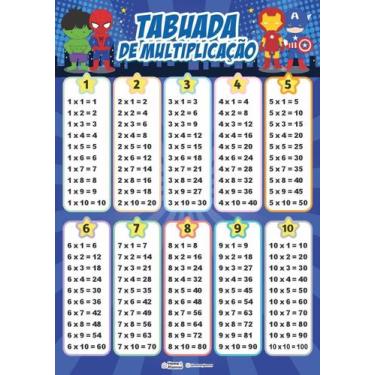 Imagem de Tabuada De Multiplicação - Heróis - Home E Planner
