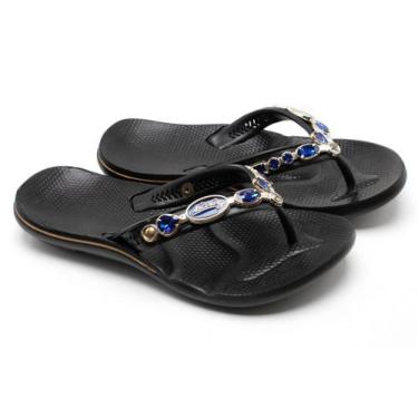 Imagem de Chinelo Feminino Antiderrapante Esporão P/ Dor Nos Pés com Enfeite na 