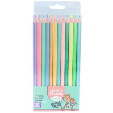 Imagem de Lápis de Cor Redondo 12 Cores Pastel Trend Leo & Leo