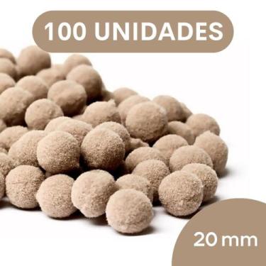 Imagem de Pompom Bege Escuro - 20Mm Pacote Com 100 Unidades - Nybc