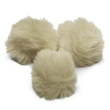 Imagem de Pompom - Pelúcia Bege Areia - 70 Mm - 30 Unidades - Nybc