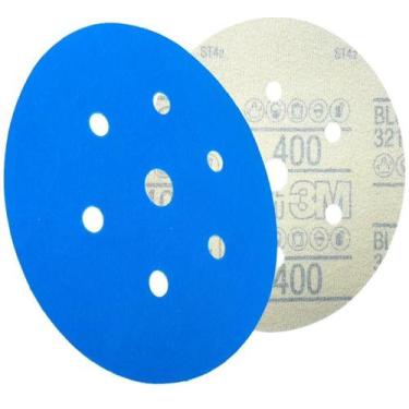 Imagem de Disco Abrasivo 3M Hookit Blue 400 321U  7 Furos - 10 Unidades
