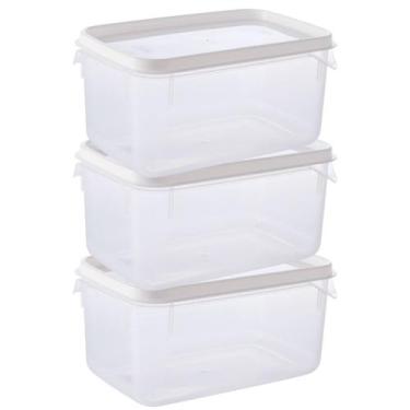 Imagem de Pote de plástico transparente para freezer e micro-ondas 1,9 litros co