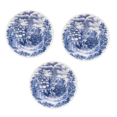 Imagem de Jogo De 3 Prato Fundo 21,5 Cm Cena Inglesa - Biona