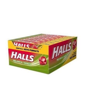 Imagem de Caixa De Bala Drops Halls Sabor Melancia - C/21 Unid - Mondelez