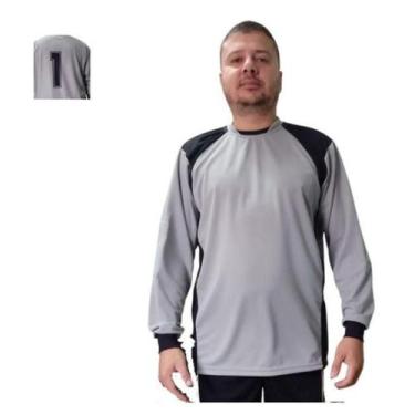 Imagem de Camisa De Goleiro Acolchoada Com Espuma - TRB, Cinza, Preto, G