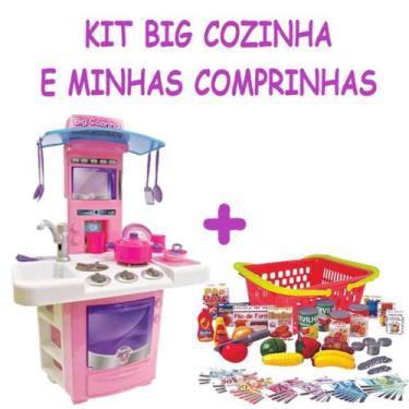 Imagem de Brinquedo para Crianças 3 4 5 Anos Cesta Mercadinho Cozinha - Big Star