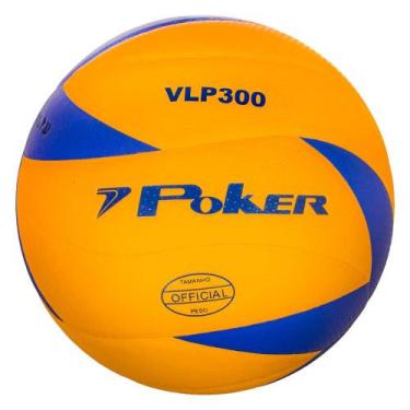 Imagem de Bola de Vôlei Poker Profissional VLP Amarelo/Azul, Amarelo, Azul, Únic