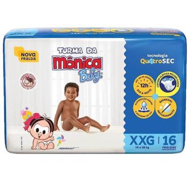 Imagem de Fralda Turma da Mônica Jumbo RN, P, M, G, XG, XXG, XXG, 16