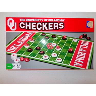 Imagem de MasterPieces Jogo para a família - NCAA Oklahoma Sooners Checkers - Jogo de tabuleiro oficialmente licenciado para crianças e adultos, 33 x 53 cm