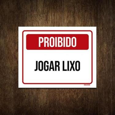 Imagem de Placa De Sinalização - Proibido Jogar Lixo 36X46 - Sinalizo