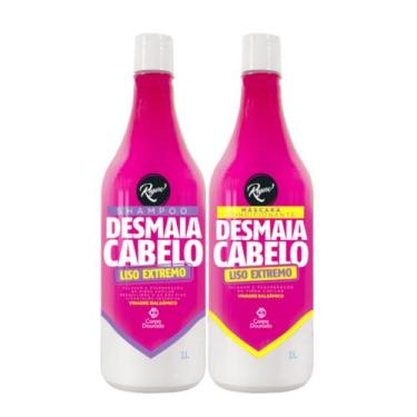 Imagem de Kit Desmaia Cabelo Liso Extremo Shampoo e Condicionador Regarv 1L Cada