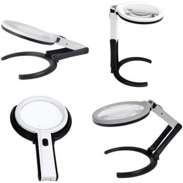 Imagem de Lupa 1.8x 5x Multifuncional 12 Led Eletrônica Estética Dobrável 3B-1D 