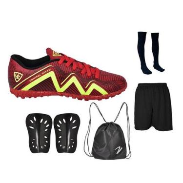 Imagem de Chuteira Society Control Speed Adulto Juvenil Sosaite Sintético Costur