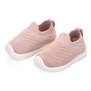 Imagem de Meias respiráveis para bebês, antiderrapantes de 6 a 24 meses, fácil de calçar, tênis infantil de malha flexível para meninos, meias para bebês de 12 a 24 meses, sapatos de primeiros passos para bebês