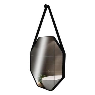 Imagem de Espelho Adnet Redondo Lavabo Sextavado 60cm + Pino Suporte - VSA VENDA