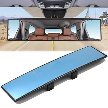 Imagem de AUTOXBERT Espelho retrovisor antirreflexo de 30 cm, espelho retrovisor interno de grande angular universal, elimina pontos cegos para a maioria dos carros, caminhões, veículos de 300 mm