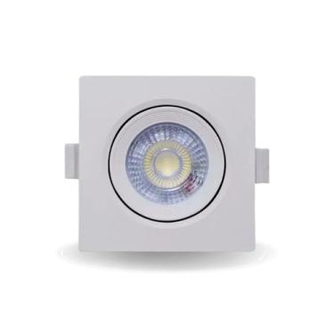 Imagem de Spot led olho de boi 5w direcionável branco quente 3000k quadrado bivo