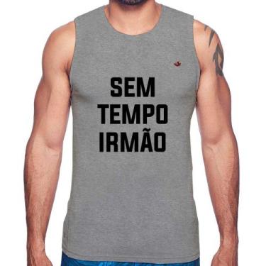 Imagem de Regata Sem tempo irmão - Foca na Moda, Cinza, G