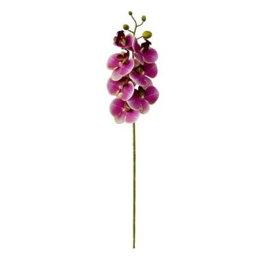Imagem de Flores Artificiais - Haste de Orquídea Rosa 3D  Linha permanente Formo