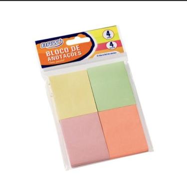 Imagem de Bloco Adesivo Pequeno kit com 4 unidades - PASTEL - BRW
