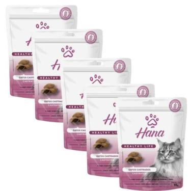 Imagem de Petisco Snack Hana Gato Castrado Adulto 60g kit 5un