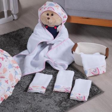 Imagem de Kit fraldinha e toalha capuz bebê maternidade - Monzillo Baby & Kids, 