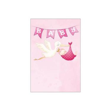 Imagem de Painel De Festa Vertical 1,50 x 2,20 - Chá de Bebê Menina Rosa Claro 0