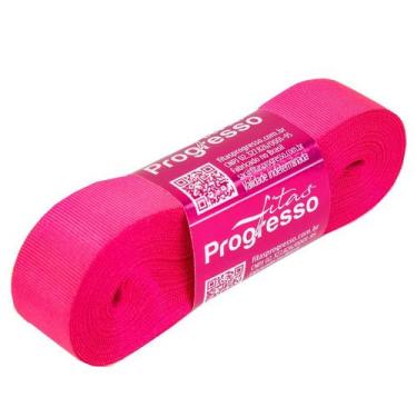 Imagem de Fita Gorgurão Progresso 22mm nº5 - 10m Cor 279 Rosa Cítrico - 01 unida
