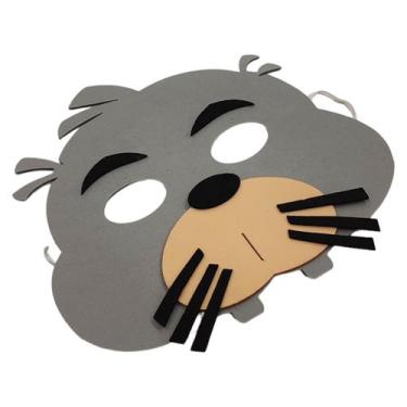 Imagem de Kit 05 Máscaras Fantasia Infantil Animais da Floresta Castor - MIMO SH