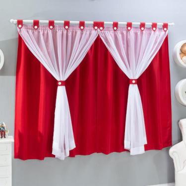 Imagem de Cortina para Quarto Infantil 2 Mts Voil e Forro Algodão - Beatriz Baby