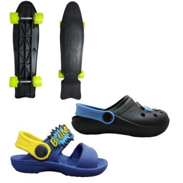 Imagem de Kit Babuche E Skate Kids E Papete Menino Com Aplique - RAE, 19/20