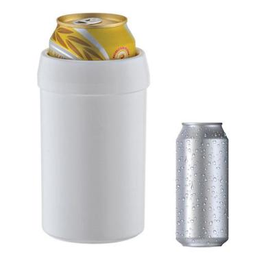 Imagem de Porta Latão Lata Parede Dupla 473 ml Malta Branca
