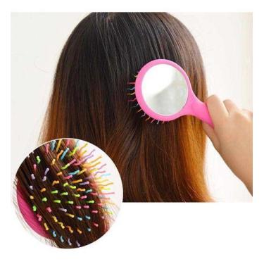 Imagem de Escova De Cabelo 2 Em 1 Arco Íris Com Cerdas Coloridas - OEM