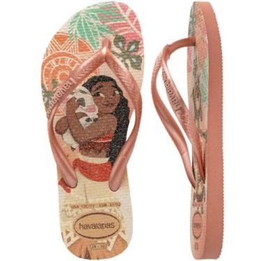 Imagem de Chinelo Havaianas Kids Slim Princesas, Rosaclay, 35/36