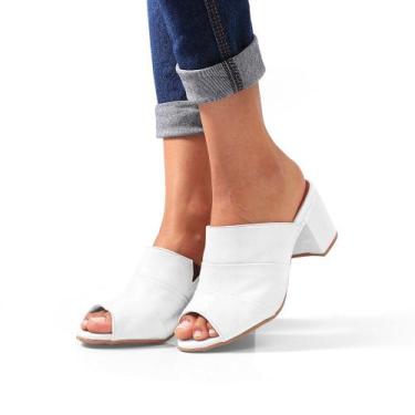 Imagem de Tamanco Feminino Salto 6cm Grosso Sandália Botinha Colors Moda Atempor