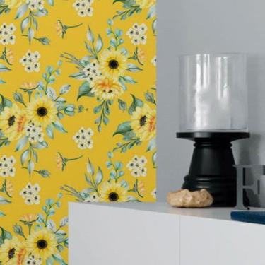 Imagem de Papel de Parede Adesivo Floral Girassóis N018089 - Adesivo BR