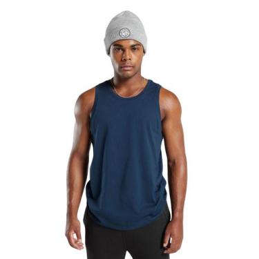 Imagem de Camiseta Regata Masculina Dry Fit Esportiva Azul Marinho - Di Nuevo, G