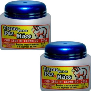 Imagem de Creme para os Pés e Mãos San Jully Com Sebo de Carneiro Pote 240g Kit 