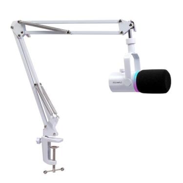 Imagem de Microfone Dinâmico FEELWORLD PM1 - XLR/USB com Suporte de Braço Boom
