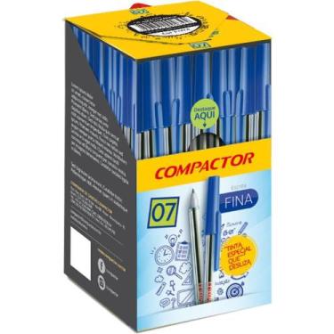 Imagem de Caneta Esferográfica 0,7MM Preta - Caixa com 50 Unidades - Compactor