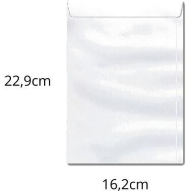Imagem de Envelope Saco Branco 162X229MM 90G OF 23 - Caixa com 250 Unidades - SC