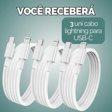 Imagem de Kit Cabo Carregador Turbo 1 Metro Usb Fonte Usb-C - Escolha Seu Kit - 