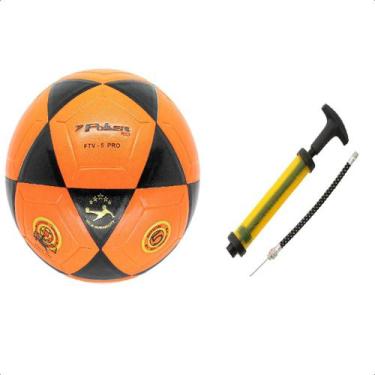 Imagem de Kit Bola Oficial Poker Futevôlei Altinha Futmesa Laranja + Bomba
