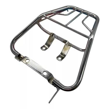Imagem de Bagageiro Churrasqueira suporte baú Reforçado aço Maciço TITAN 150 2003 A 2008 Cromado