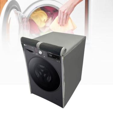 Imagem de Capa para lava e seca lg 14kg vc2 vc4 impermeável - Clean Capas, Cinza