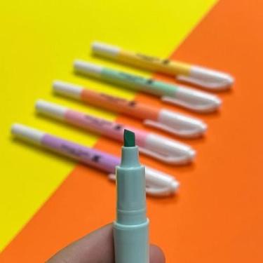Imagem de Marca Texto 2 Pontas 6 Cores Candy Color Tom Pastel Volta as Aulas - M